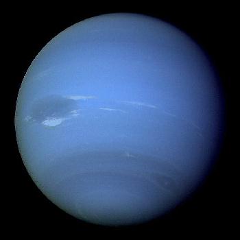 Neptune, with the great dark spot prominent