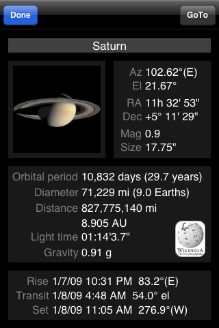 planet info
