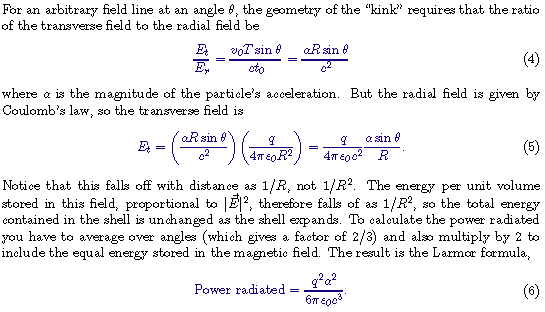 Derivation of Larmor formula