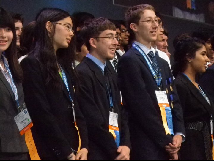 Ian winning a 2nd Place award at the 2011 ISEF.