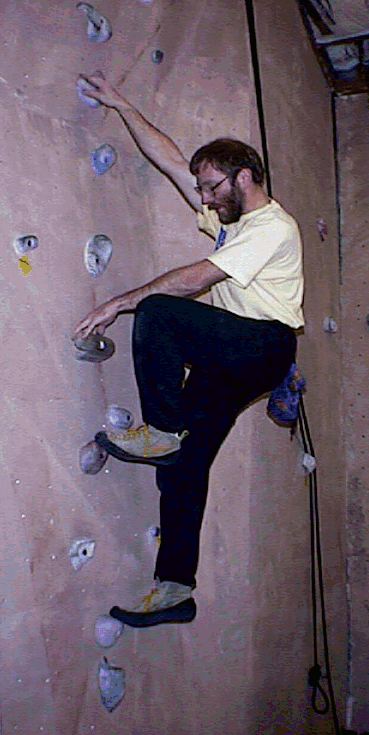 Dr.  Sohl at the local climbing gym.